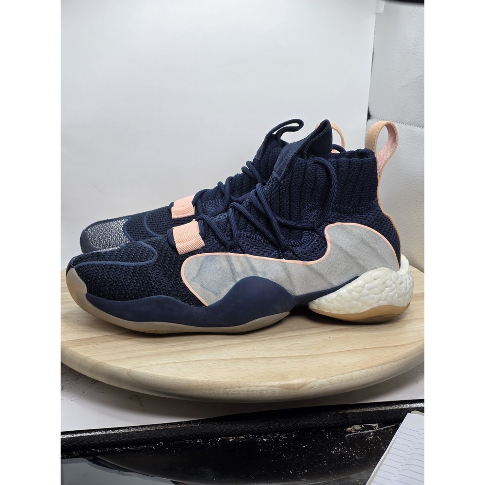 Mens Size 9 - Adidas‎ Crazy BYW X Navy Gray Pink Boost Basketball Shoes B42243